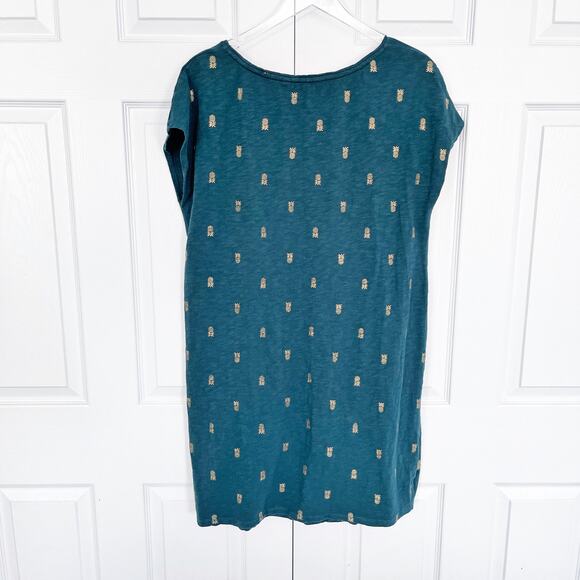 Boden Paulina Jersey Knit Dress in Golden Foil Pineapple Print - Picture 7 of 7